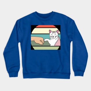 Best Retro Cat Owner Of All Time Crewneck Sweatshirt